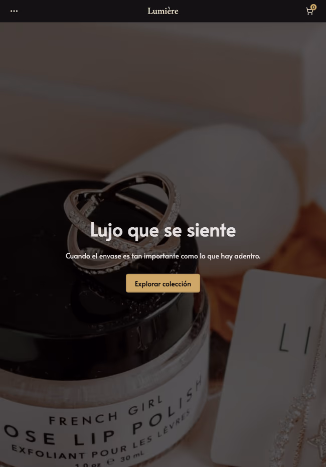 Tienda de ejemplo hecha con TiendaSuite