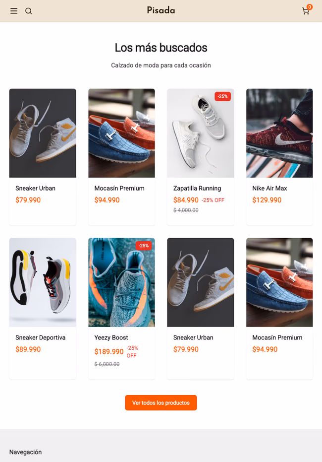 Tienda de ejemplo hecha con TiendaSuite