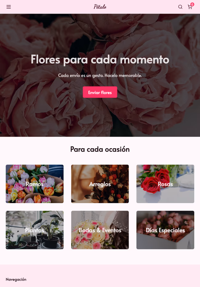 Tienda de ejemplo hecha con TiendaSuite