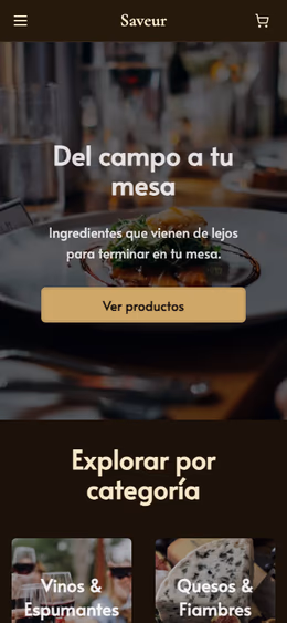 Vista mobile Gourmet