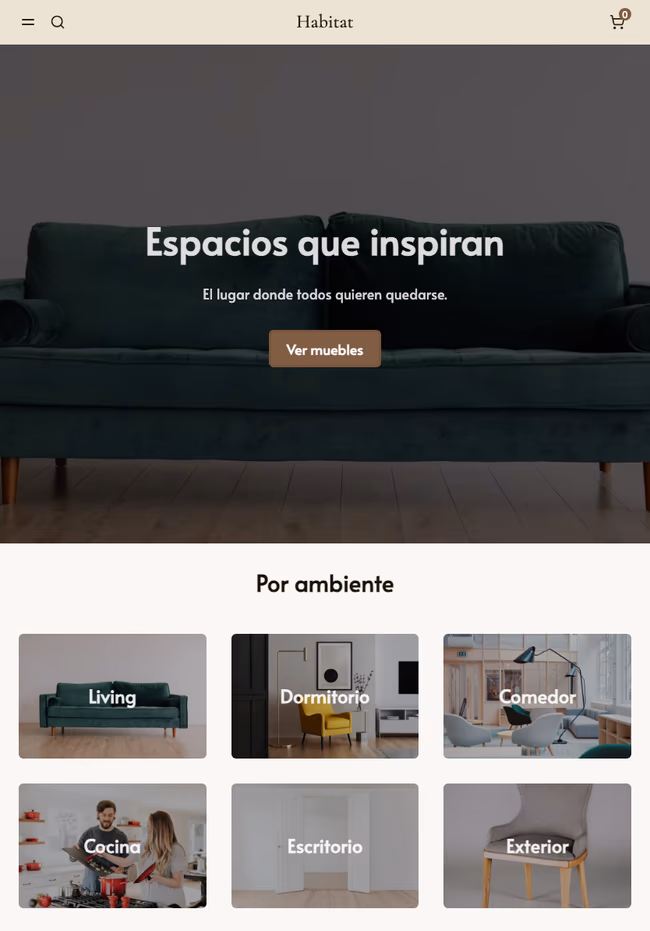 Tienda de ejemplo hecha con TiendaSuite