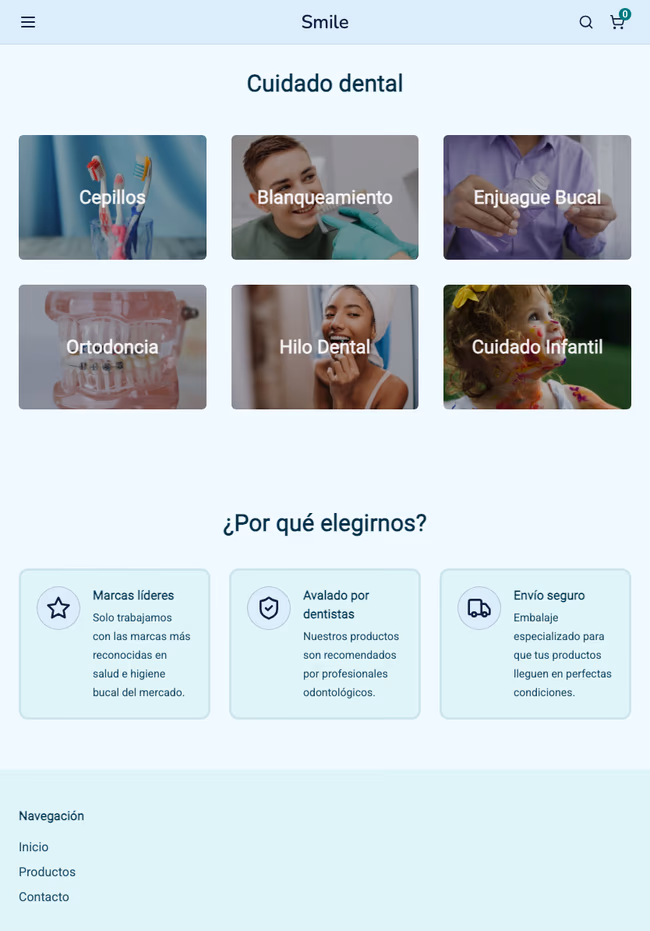 Tienda de ejemplo hecha con TiendaSuite