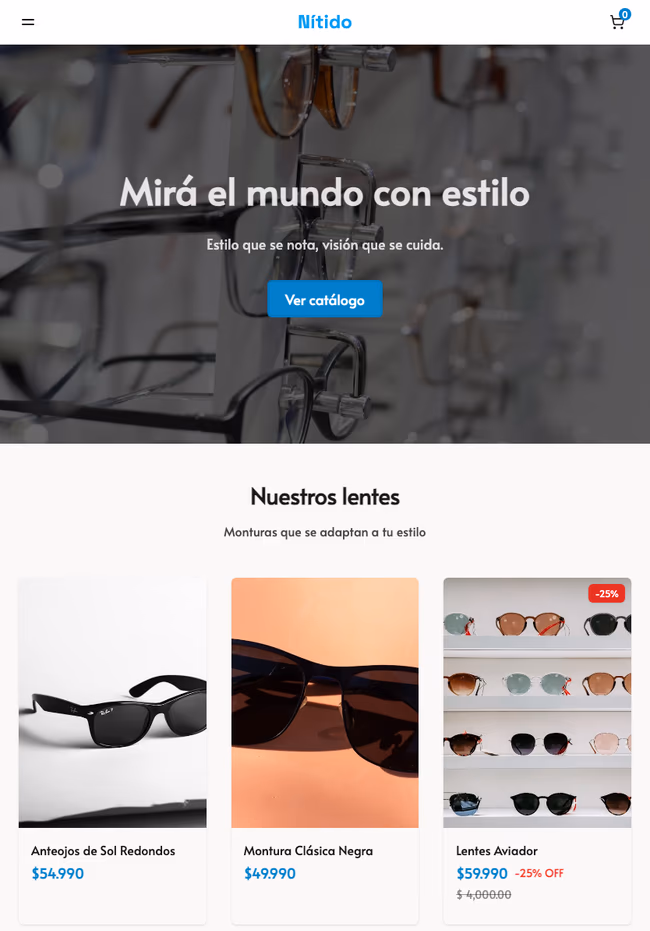 Tienda de ejemplo hecha con TiendaSuite