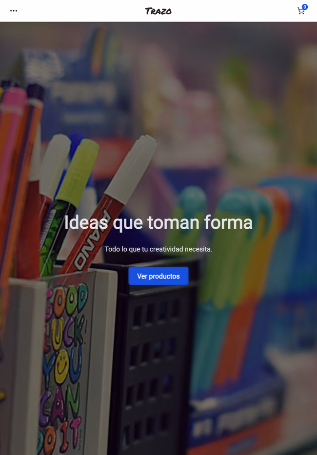 Tienda de ejemplo hecha con TiendaSuite