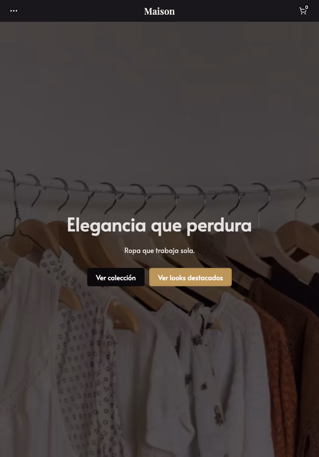 Tienda de ejemplo hecha con TiendaSuite