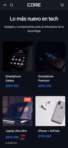 Diseño tech-dark